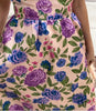 IRIS PEACH FLORAL BOUQUET DRESS W/POCKET