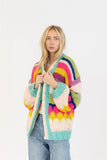 HAVEN RAINBOW STRIPE CARDIGAN