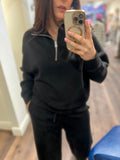 MODAL QUARTER ZIP BLACK VICTORIA