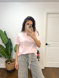 TRY PINK PASTEL COTTON TEE