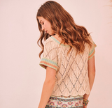 SIKAR PASTEL DOUBLE V NATURAL CROCHET TO