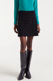 BLACK MINI DOTS ALINE KNIT MIDI