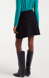 BLACK MINI DOTS ALINE KNIT MIDI