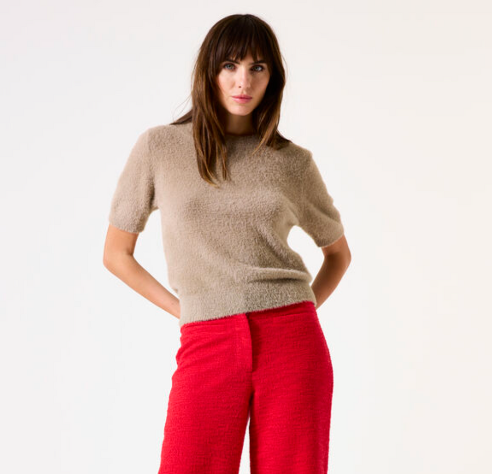 BLEEN DEEP TAUPE KNIT SWEATER VEST
