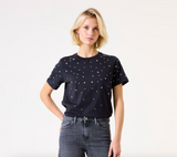 ANTRACITE TEE W/STARS AND STUDS