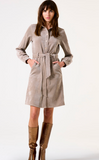 BABY CORD DRESS L/S W/GOLD BUTTONS
