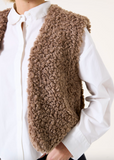 GILET TAUPE FURRY SHORT