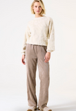 BABY CORD TAUPE PULL UP PANT