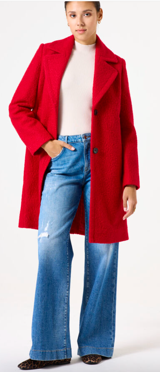 TRUE RED BOUCLE TEDDY GARCIA JACKET
