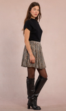 LARA CHIFF MINI SKIRT W/LUREX