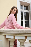 REVERSE BOWS PINK SPARKLE SWEATER