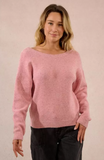 REVERSE BOWS PINK SPARKLE SWEATER