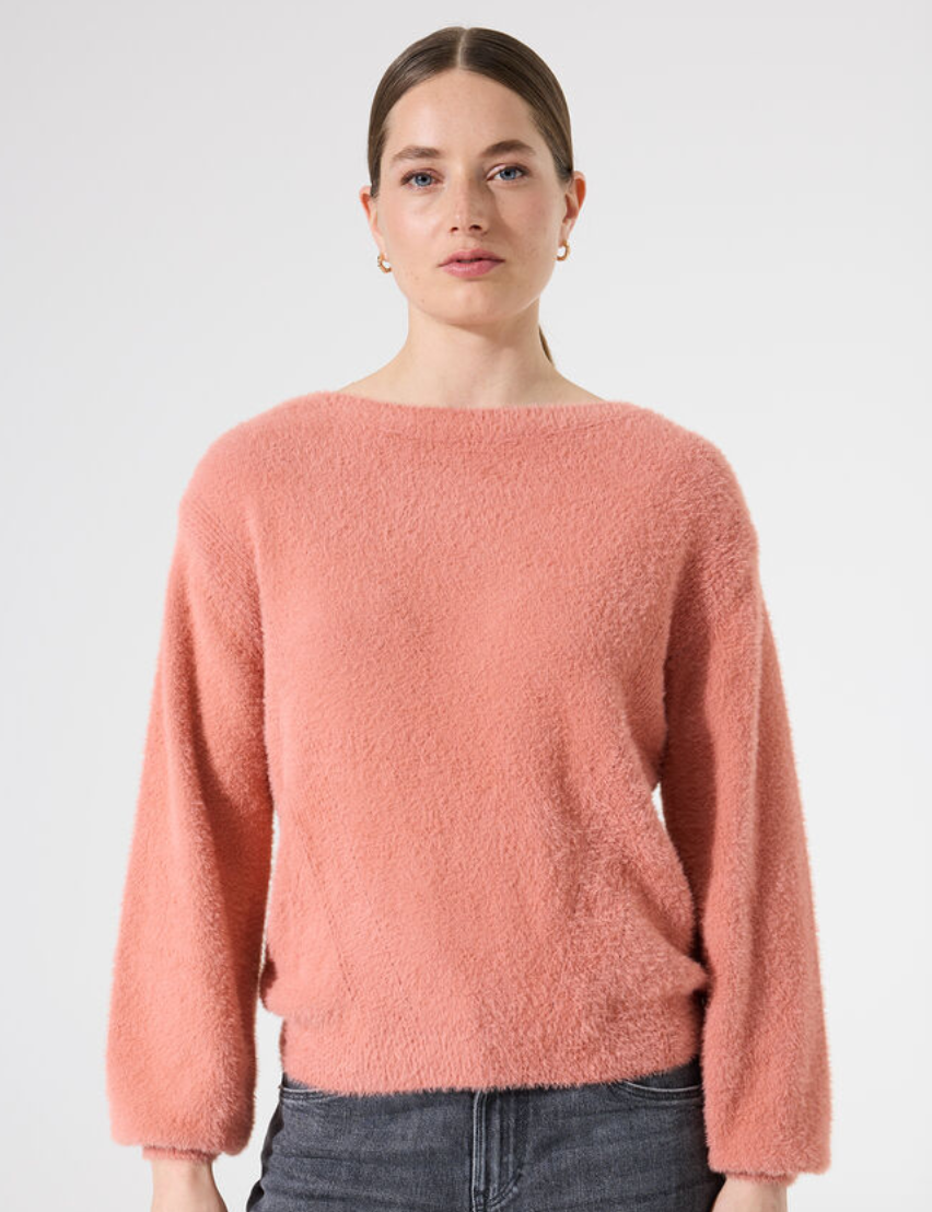 DRY SALMON EYELASH SWEATER