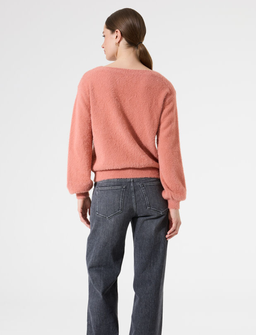 DRY SALMON EYELASH SWEATER