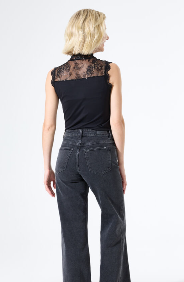 GIRL GLAM BLACK LACE CAMI