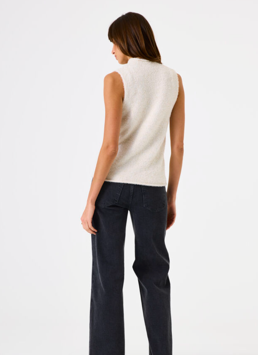 KAMALI GOLD FLEX CREAM FUNNEL NECK SLESS