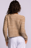 CLEO MIXED TOFFEE GOLD BUTTON CARDI
