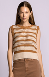 CARTWRIGHT BROWN MILK STRIPE CROCHET TAN