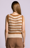 CARTWRIGHT BROWN MILK STRIPE CROCHET TAN