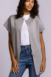 TONIA GREY SPLIT FRONT LONG KNIT VEST