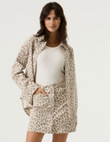 FADED ANIMAL BUTTONED SHORT SKIRT