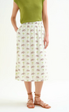 ELEPHANTE PALM MID ALINE PRINT SKIRT