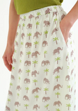 ELEPHANTE PALM MID ALINE PRINT SKIRT
