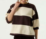 HAZEL BLOOM STRIPE TEE SWEATSHIRT