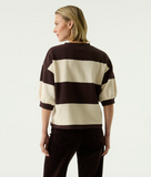 HAZEL BLOOM STRIPE TEE SWEATSHIRT