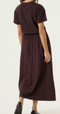 DEEP CHOCOLATE PULL UP ALINE MID SKIRT