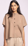 MELROSE CAMEL S/SLV SWEATER JACKET