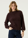 EYELASH HAZEL BROWN BOAT NECK SW
