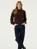 EYELASH HAZEL BROWN BOAT NECK SW