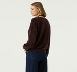 EYELASH HAZEL BROWN BOAT NECK SW