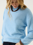 EYELASH BREEZE BLUE BOAT NECK SW