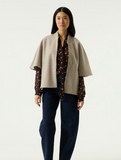 SAND ZIP CAP JACKET W/JERSEY NECKLINE