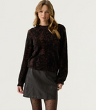 SNAKE PRINT EYELASH SWEATER