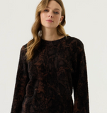 SNAKE PRINT EYELASH SWEATER