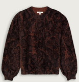 SNAKE PRINT EYELASH SWEATER