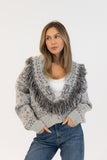 FRINGE GREY ANIMAL PAISLEY PRINT SHORT J