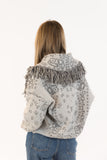 FRINGE GREY ANIMAL PAISLEY PRINT SHORT J