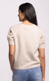 ALVA EMBROIDERED KNIT S/SLV
