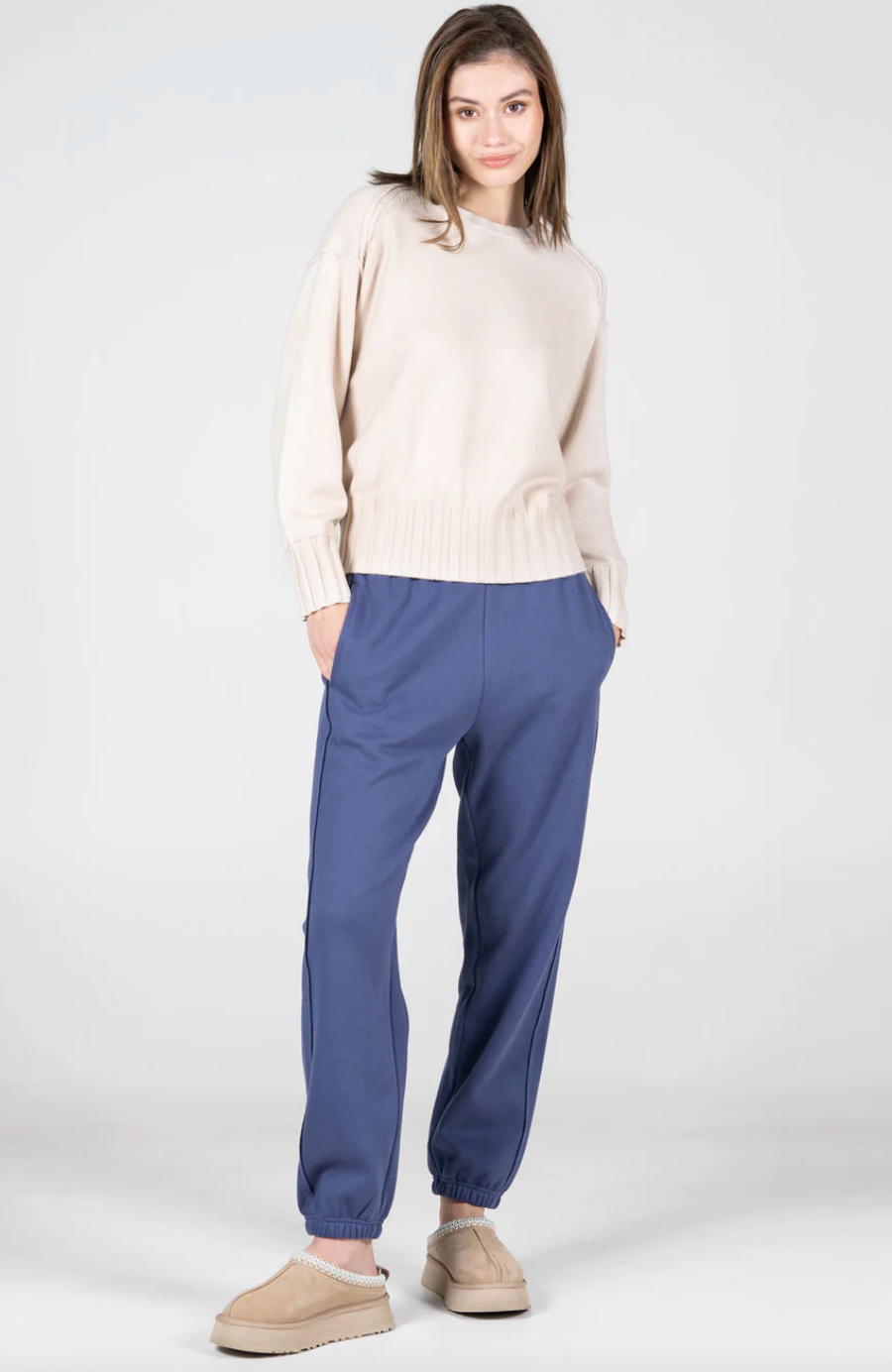 JOGGER PETRO BLUE FLEECE LINED