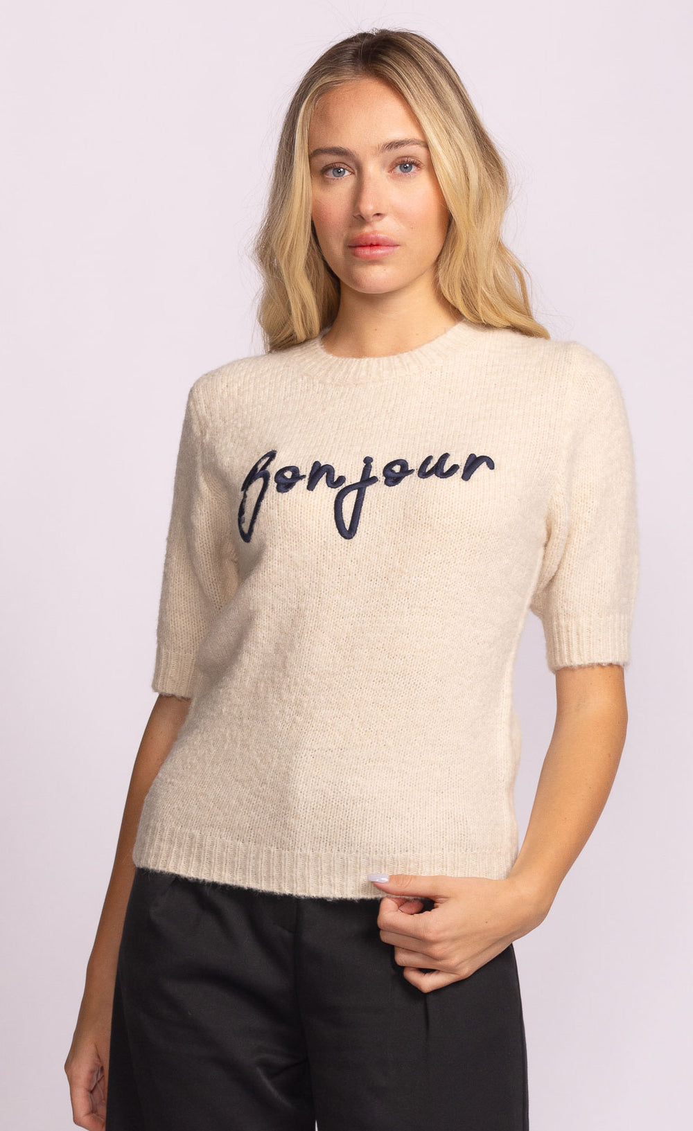 BONJOUR KNIT S/SLV