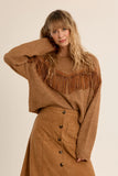 CAMEL COWGIRL TASSLE RHINESTONE SW
