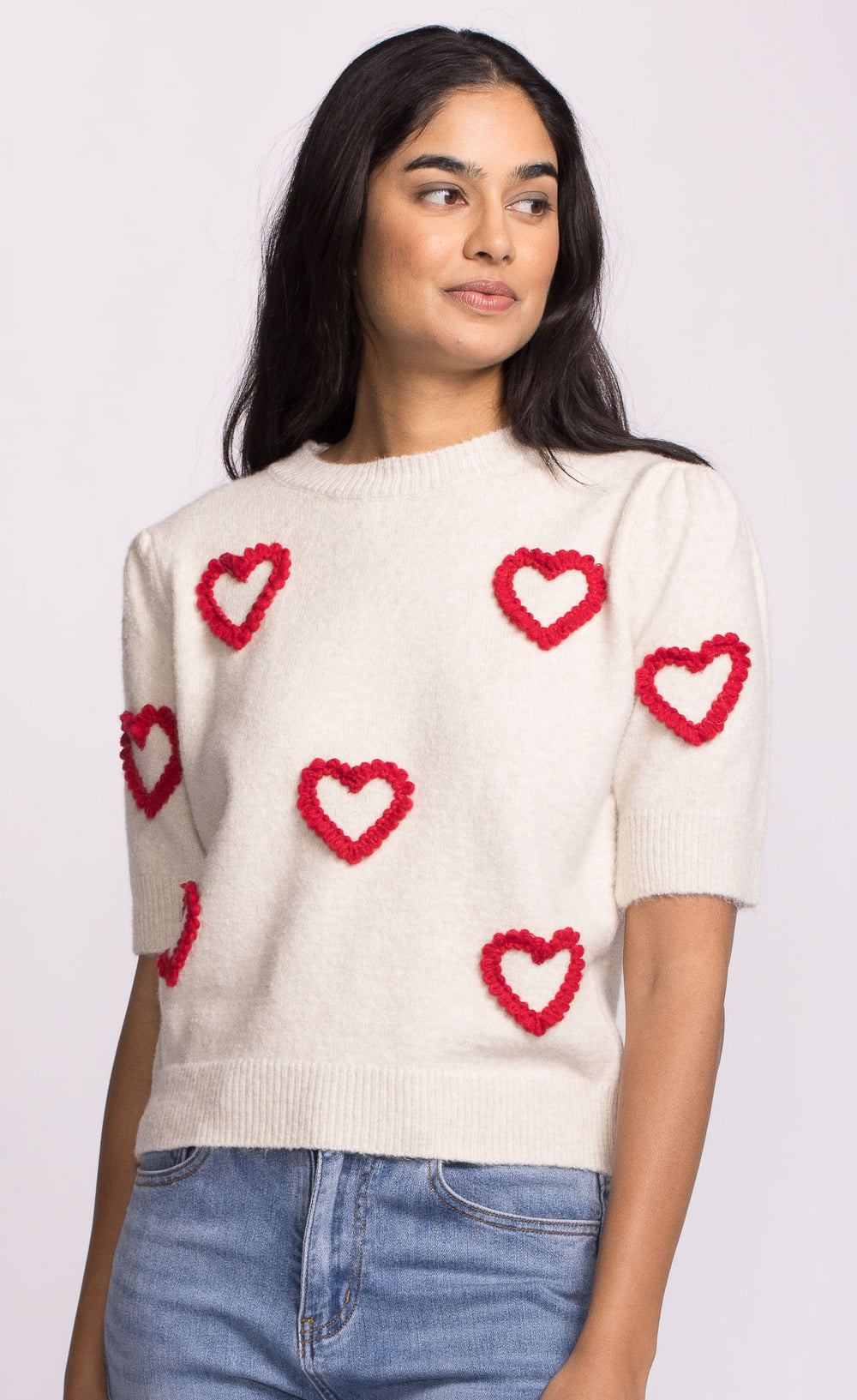 WHITE HART S/SLV SWEATER TOP