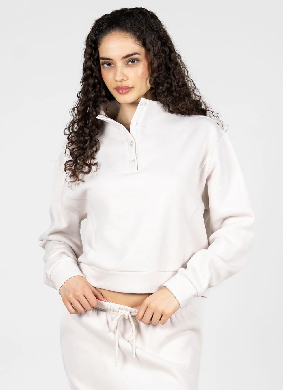 KAROO VANILLA FLEECE HENLEY