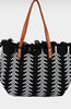 KAYA BLK WHITE SUMMER TOTE
