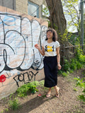 BELLE BLACK PULL UP CARGO SKIRT