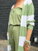 WILDA SAGE STRIPE DUSTER CARDI